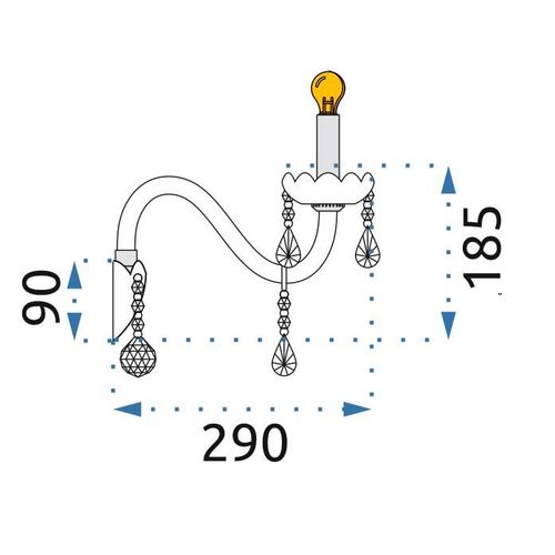 TOOLIGHT Zidna kristalna svjetiljka 300757 slika 9