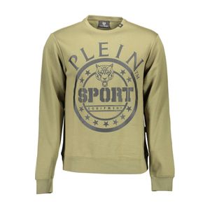 PLEIN SPORT SWEATSHIRT WITHOUT ZIP MAN GREEN