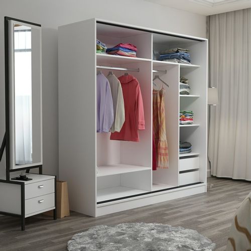 Kale - 3163 WhiteAnthracite Wardrobe slika 4