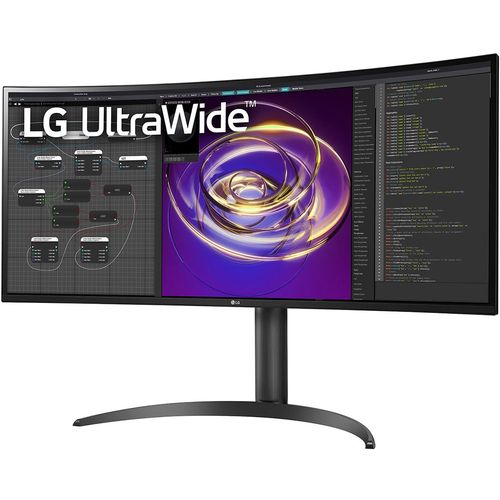 LG monitor 34" 34WP85CP-B  IPS 21:9 zakrivljen 3440x1440 60Hz 5ms GtG HDMIx2 DP USB visina VESA crna slika 2