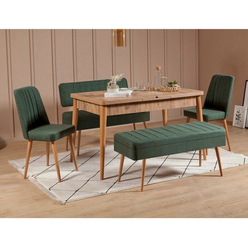 Woody Fashion Set stola i stolica (5 komada), Vina 1070 - 4 - Atlantic, Green slika 1