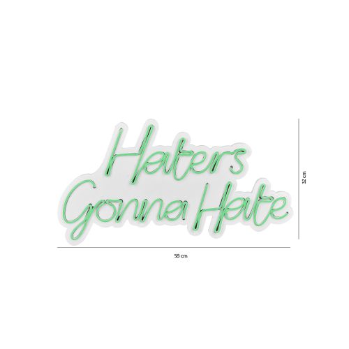 Wallity Ukrasna plastična LED rasvjeta, Haters Gonna Hate - Green slika 18