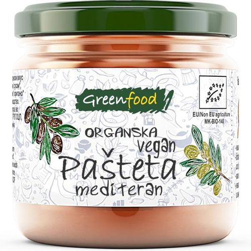 Greenfood Pašteta Mediteran Eko Vegan 145g slika 1