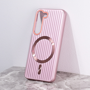 Torbica Magsafe Stripe za Samsung S911B Galaxy S23 roze