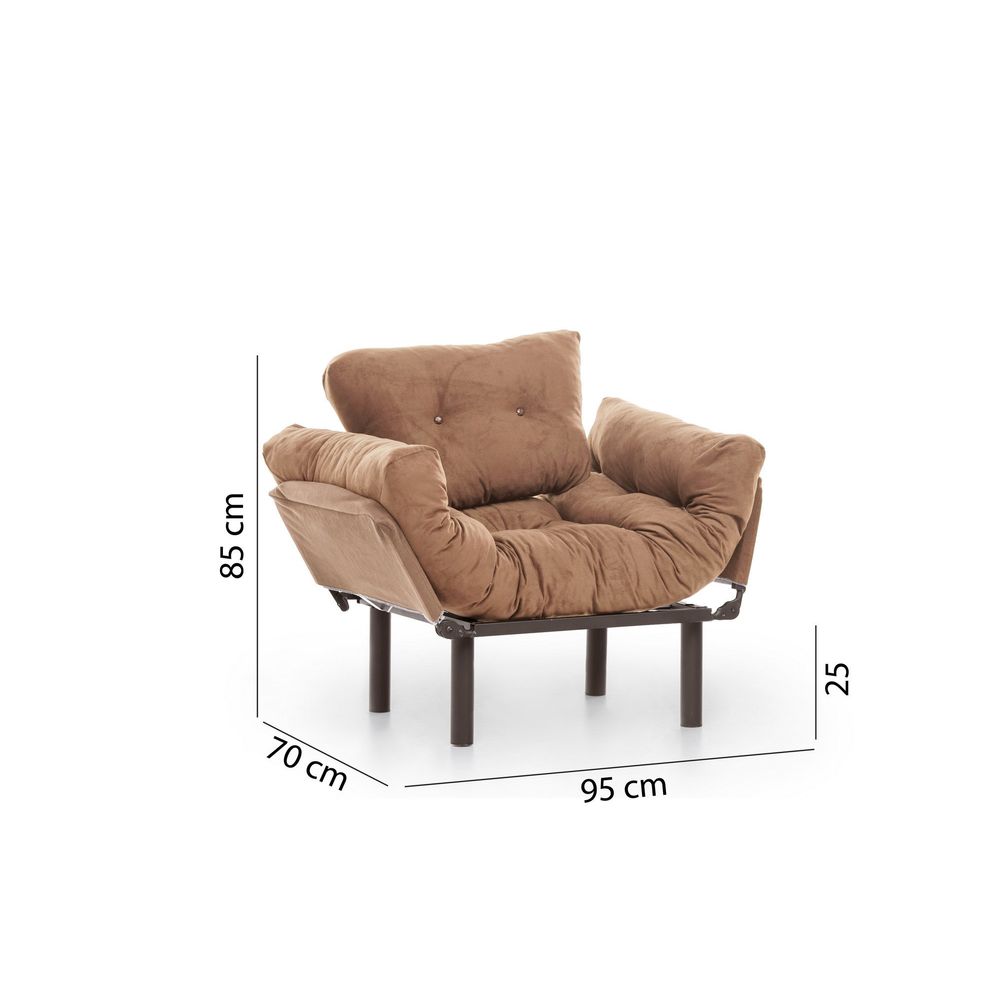 Nitta Single - Svijetlosmeđa Wing Chair slika 12