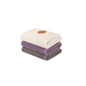 Colourful Cotton Set ručnika (3 komada) 410 , White, Purple