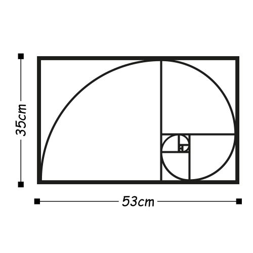 Wallity Metalna zidna dekoracija, Golden Ratio slika 3