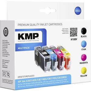 KMP patrona tinte kombinirano pakiranje kompatibilan zamijenjen HP 364 crn, cijan, purpurno crven, žut H108V 1712,8005