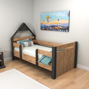 Valerin 109 - Atlantic Pine, Anthracite Atlantic Pine
Anthracite Single Bedstead