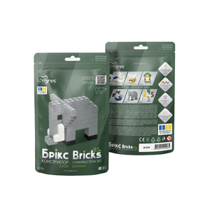 Konstrukcijski set kocke "Slon" - 85 elemenata, 23x13 cm