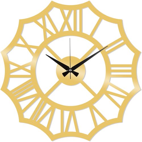 Wallity Ukrasni metalni zidni sat, Metal Wall Clock 23 - Gold slika 2