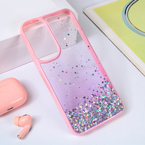 Torbica Frame Glitter za Samsung A556B Galaxy A55 5G roze