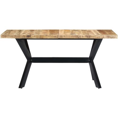 Blagovaonski stol od masivnog grubog drva manga 140x70x75 cm slika 2