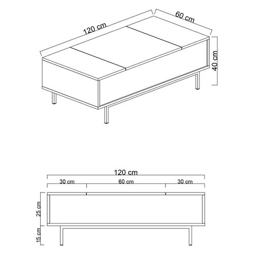 Force - Black, White Black
White Coffee Table slika 6