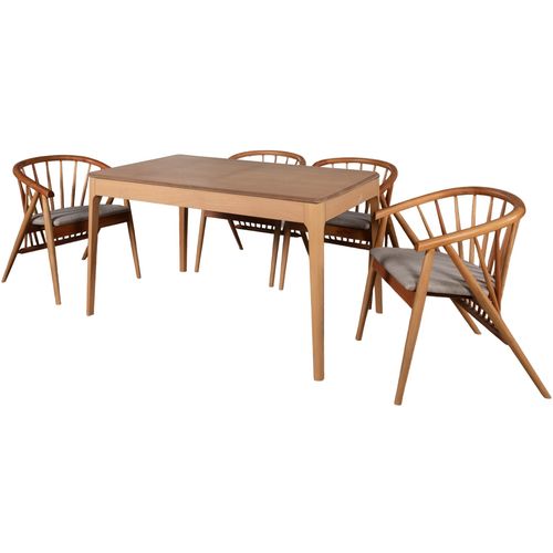 Woody Fashion Set rastezljivi stol za blagovaonicu i stolice (5 komada) GWEN slika 11