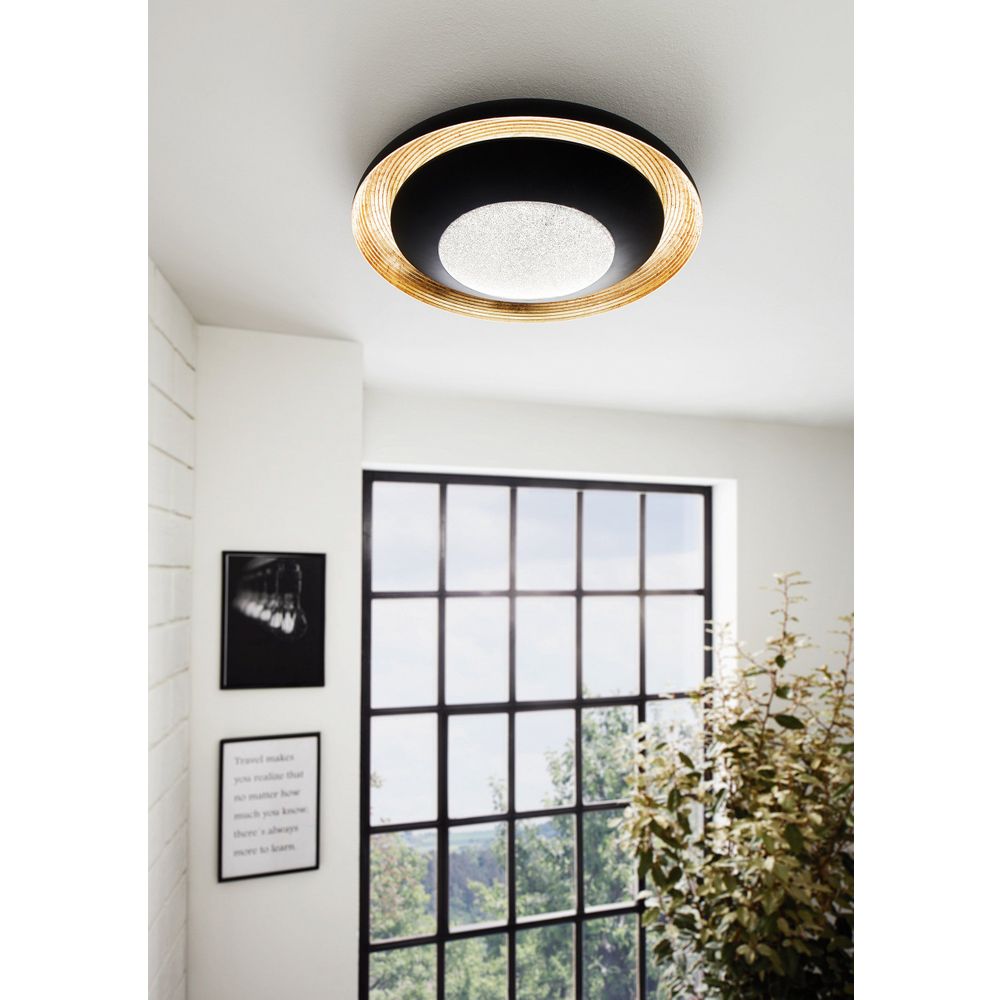 Eglo Canicosa 2 Plafonjera - LED, 24,5W, 3000lm, Promjer 495mm, Dimabilna, Crno/Zlatna slika 9