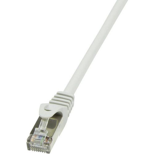 LogiLink CP2012S RJ45 mrežni kabel, Patch kabel cat 6 F/UTP 0.25 m siva sa zaštitom za nosić 1 St. slika 1