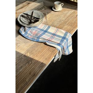 Beige Check Beige Kitchen Towel Set (2 Pieces)