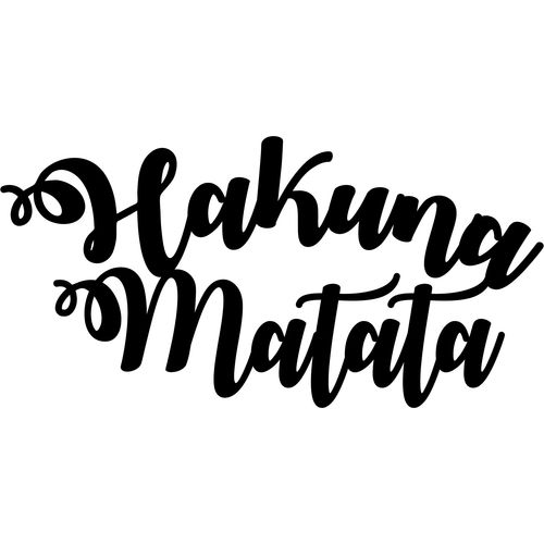 Hakuna Matata Black Decorative Metal Wall Accessory slika 2