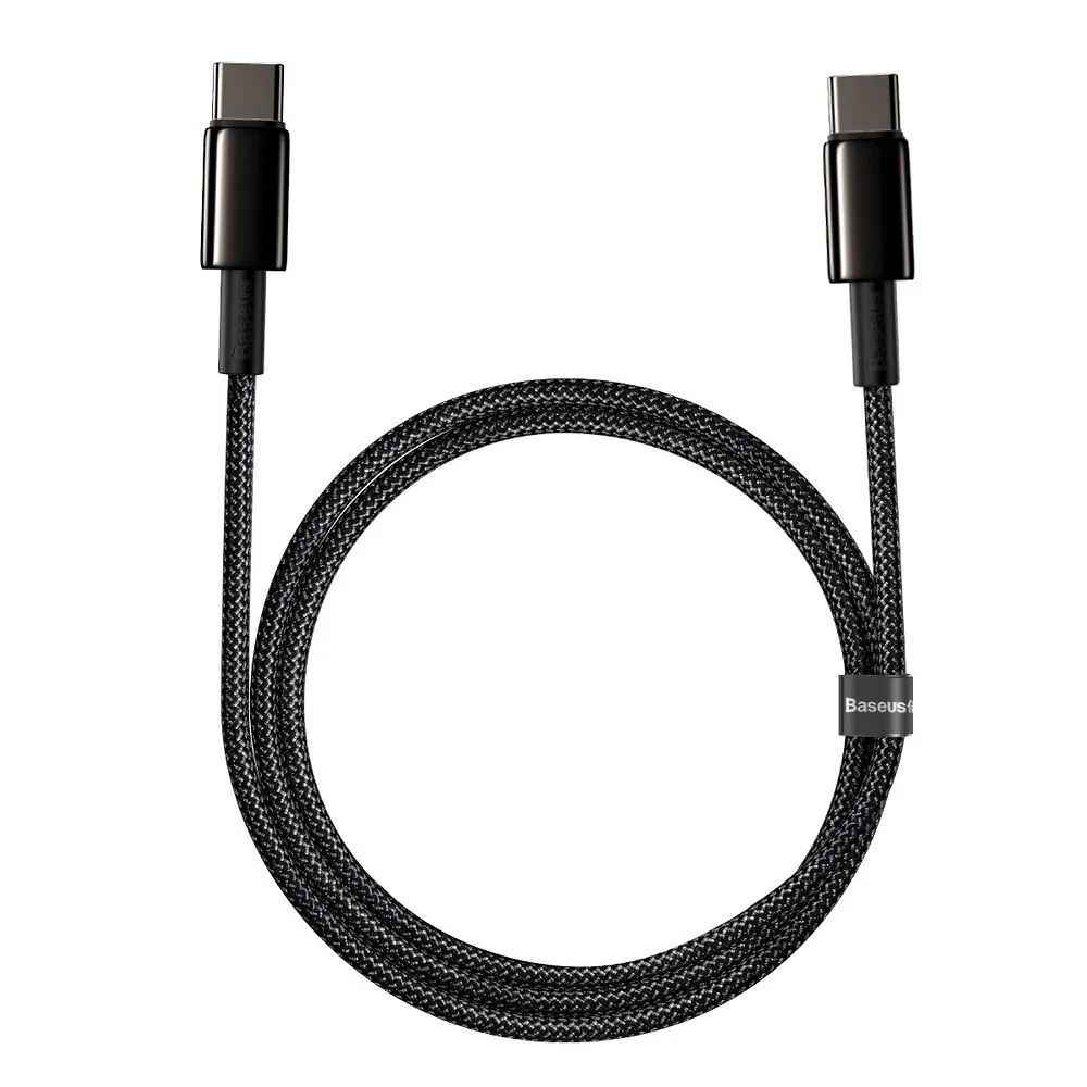 BASEUS kabel Type C do Type C PD100W Power Delivery Tungsten Gold Fast Charging CATWJ-01 1 metar crni slika 7