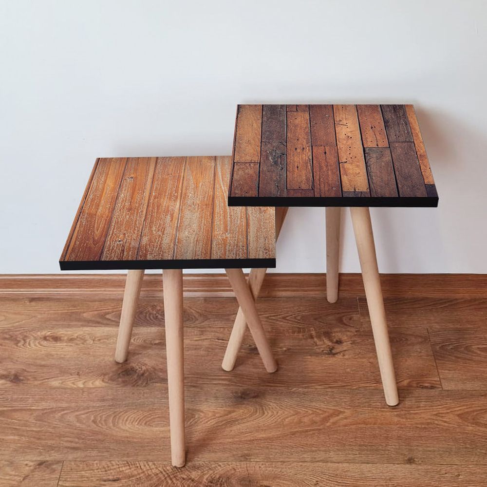 Nesting stolovi 2Shp404 - (2 komada) - boje: smeđa, kamel slika 1