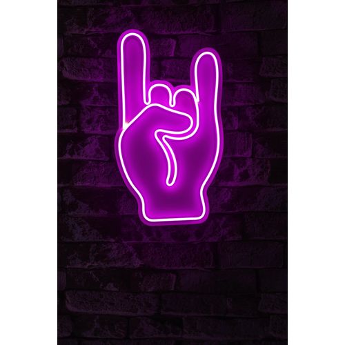 Wallity Ukrasna plastična LED rasvjeta, Rock N Roll Sign - Pink slika 10