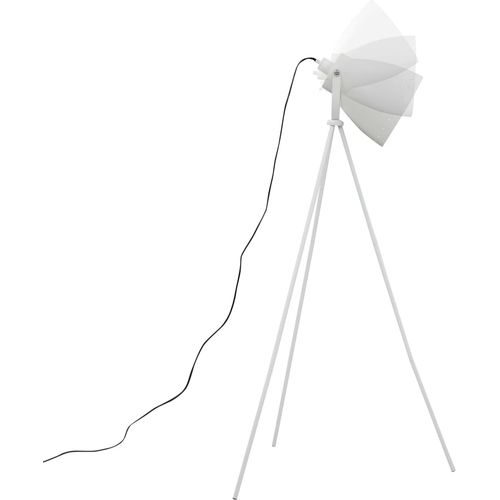 Podna svjetiljka s tronošcem metalna bijela E27 slika 22