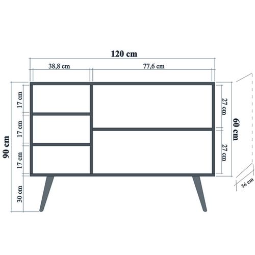 Woody Fashion Komoda MEGA, Mega - 728 slika 8