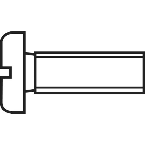 TOOLCRAFT 888666 vijci s cilindričnom glavom M1.2 6 mm utor DIN 84 čelik pocinčani 1 St. slika 1