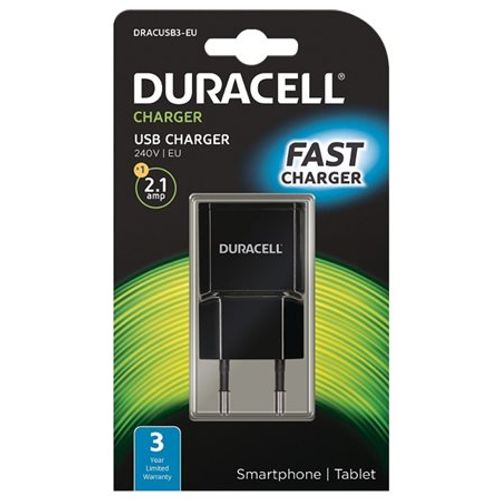 Duracell Punjač - Uni 1xUSB - 2.1A - Black slika 1