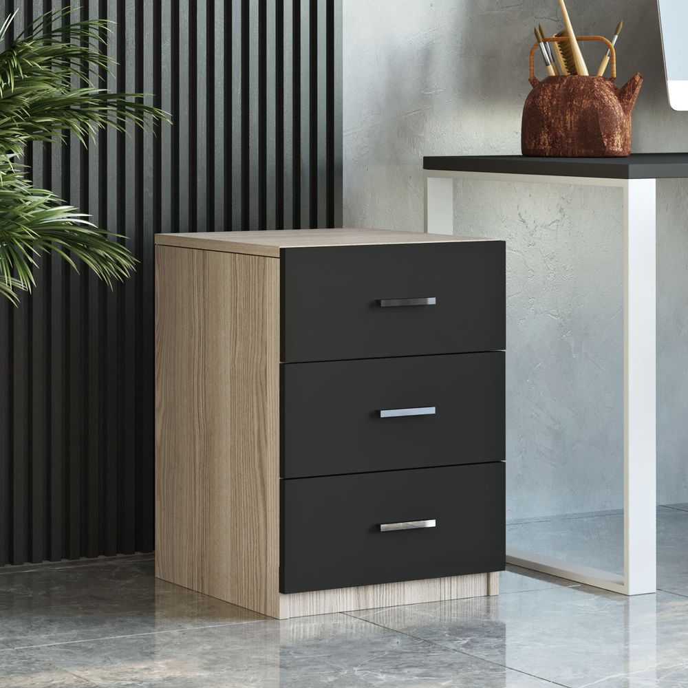 Set Kancelarijskog Namještaja Vo15-Ob Oak Black slika 4