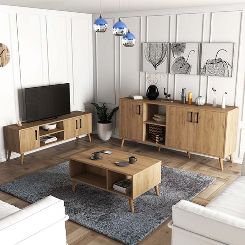 SET 1586-2076-1626 Oak Living Room Furniture Set slika 1