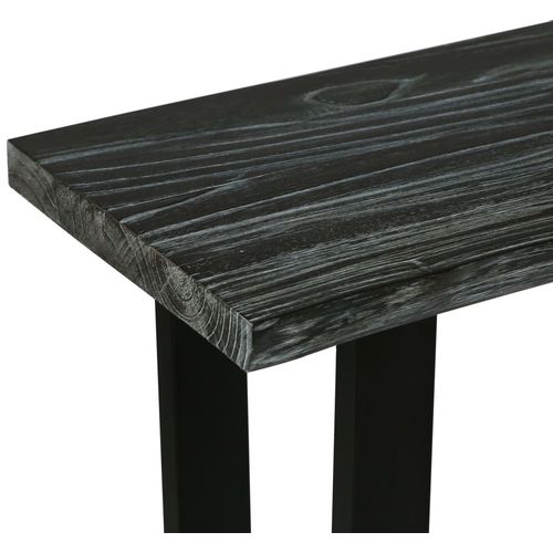 Konzolni stol od masivnog drva mindi 110 x 35 x 75 cm sivi slika 12