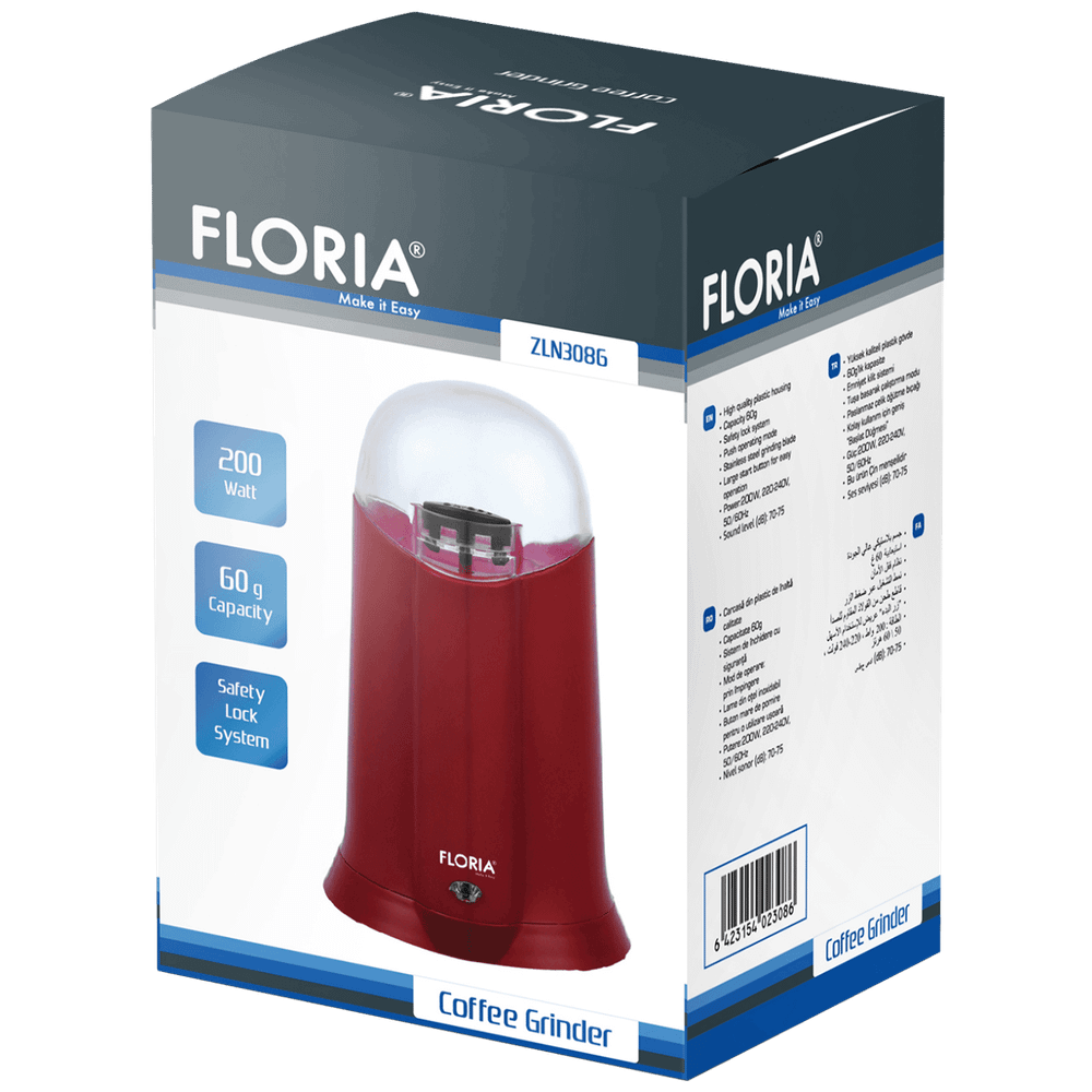 Floria Mlin za kafu, spremnik 60 g., 200 W - ZLN3086/RD slika 2