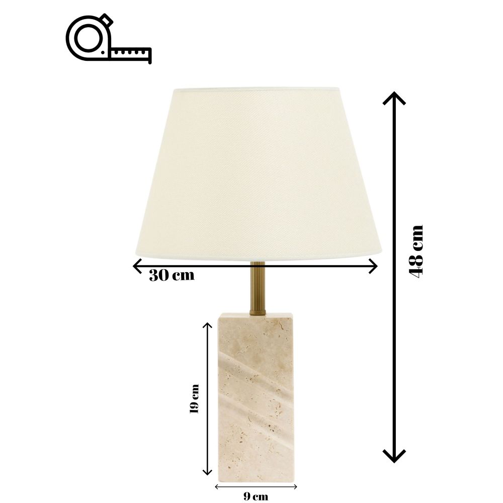 Stolna Lampa Valen - boje: krem slika 8
