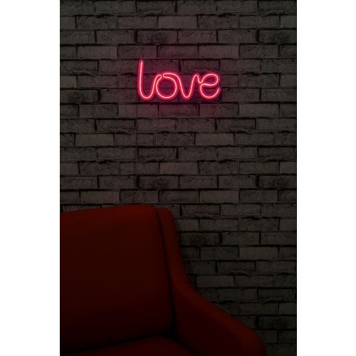 Wallity Ukrasna plastična LED rasvjeta, Love - Pink slika 3