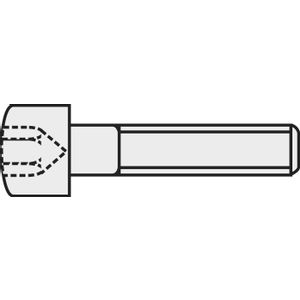 TOOLCRAFT 839658 vijci s cilindričnom glavom M2 5 mm unutarnji šesterostrani DIN 912 čelik 8,8 pocrnjelo 20 St.