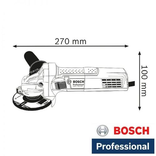 BOSCH Ugaona brusilica GWS 750-125 Professional slika 3