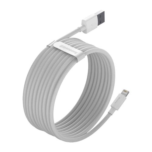 Baseus Simple Wisdom Data Cable Kit USB to Lightning 2.4A (2kom/Set）1.5m bijeli slika 5