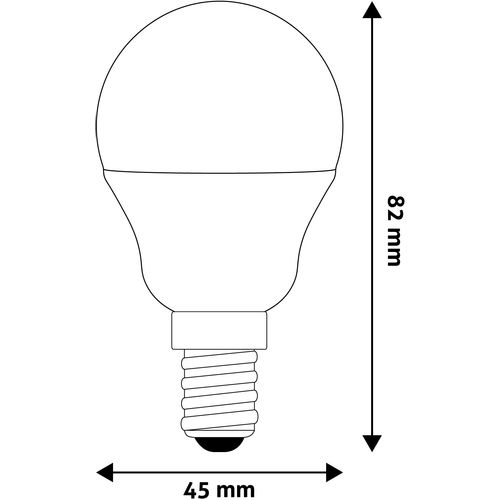 Avide LED mini sijalica E14 550lm G45 2K 6W slika 2