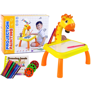 Dinosaur stol sa projektorom za crtanje - Pribor boja - Žuta boja