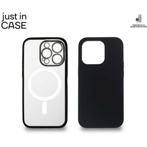 2u1 Extra case MAG MIX PLUS paket CRNI za iPhone 14 Pro slika 1