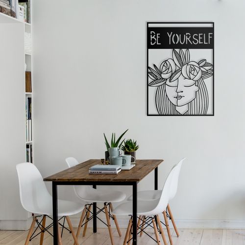 Be Yourself Black Decorative Metal Wall Accessory slika 1