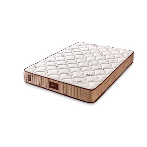 Woody Fashion Madrac, Bijela boja Bež Smeđa, Bamboo 100x200 cm Single Size Middle Firm Mattress slika 1