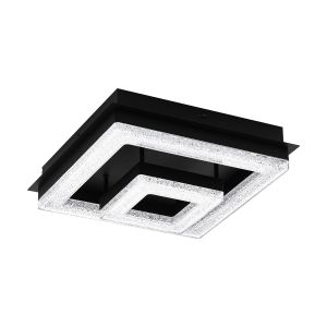 Eglo Fradelo 1 Zidna/Stropna LED Lampa - 12W, 1250lm, Crna/Čelik/Kristal