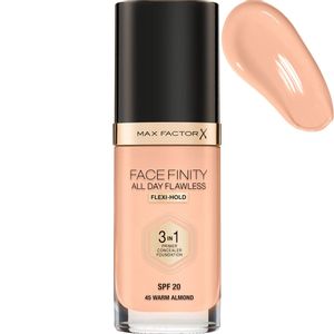 Max Factor Facefinity 3u1 tečni puder 45 Warm Almond 30ml