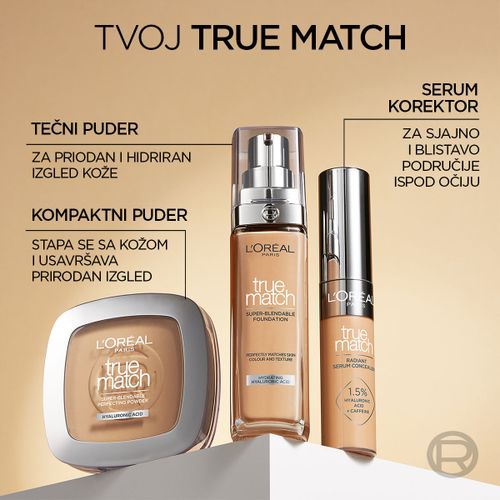 L'Oreal Paris True Match tečni puder 7.D/7.W slika 8