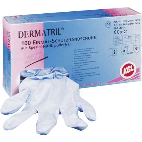 KCL Dermatril 740-9 100 St. nitril rukavice za jednokratnu upotrebu Veličina (Rukavice): 9, L EN 374 slika 2