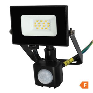 LED reflektor senzor 10W 4000K, 800lm 30kh, crni