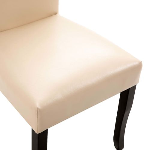 Blagovaonske stolice od umjetne kože 2 kom krem slika 7
